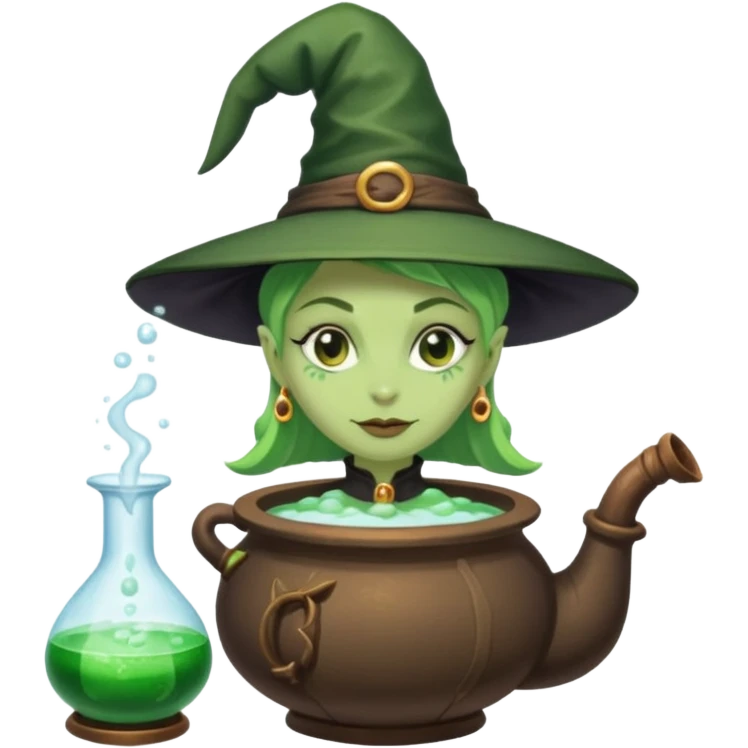 green witch cooking potion emoji