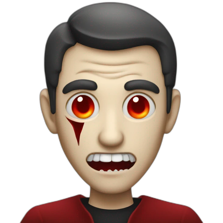 Evil red Data vampire emoji
