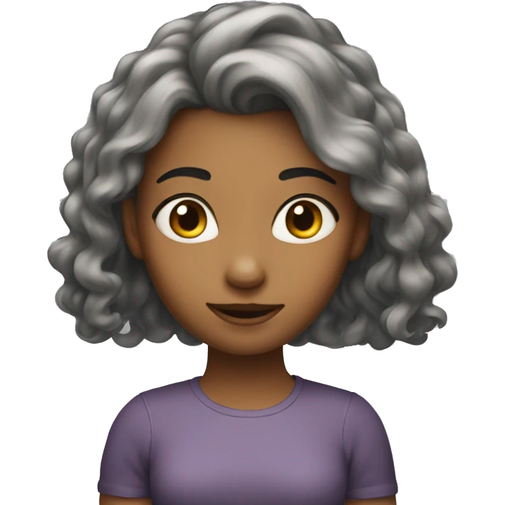 Girl with air-touch hair  emoji