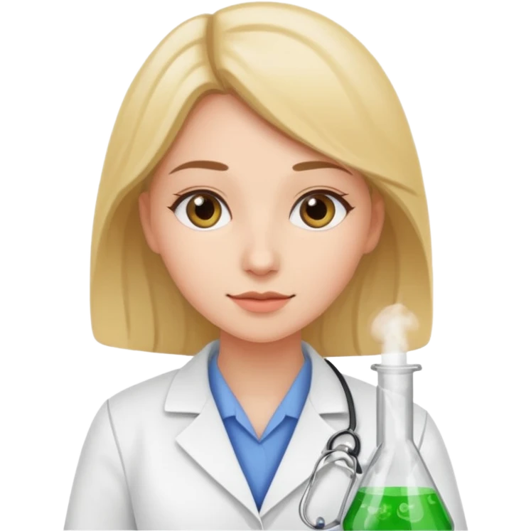 young women pharmacist studying science emoji