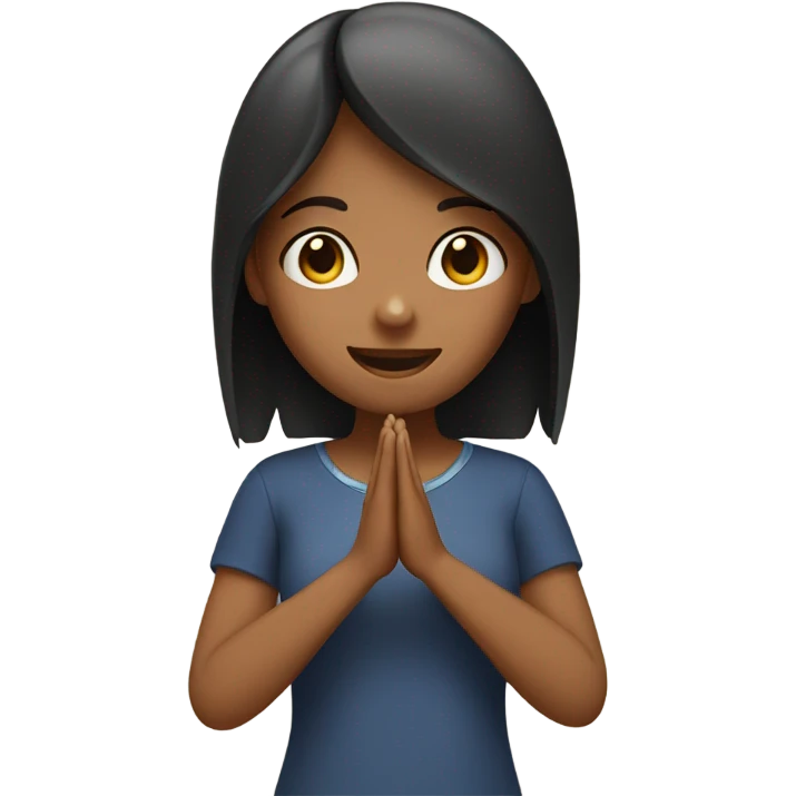 girl make a W with two hands emoji