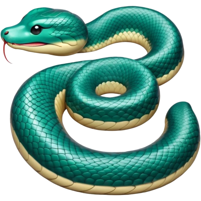 Meme-Worthy Cute Sleeping Chinese Water Snake Portrait Emoji, Head resting peacefully with a contented smile, showcasing a slender, graceful build and a luxuriously soft, shimmering scaled body, eyes gently closed in serene, fluid slumber, Simplified yet hilariously adorable features, highly detailed, glowing with a soft, drowsy aquatic light, high shine, relaxed and utterly lovable, stylized with an air of playful laziness, soft glowing outline, capturing the essence of a sleeping water snake that feels destined to become the next viral sensation of adorable aquatic rest! emoji