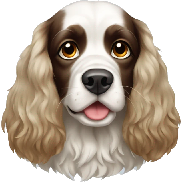 Dog Russian spaniel snow  emoji