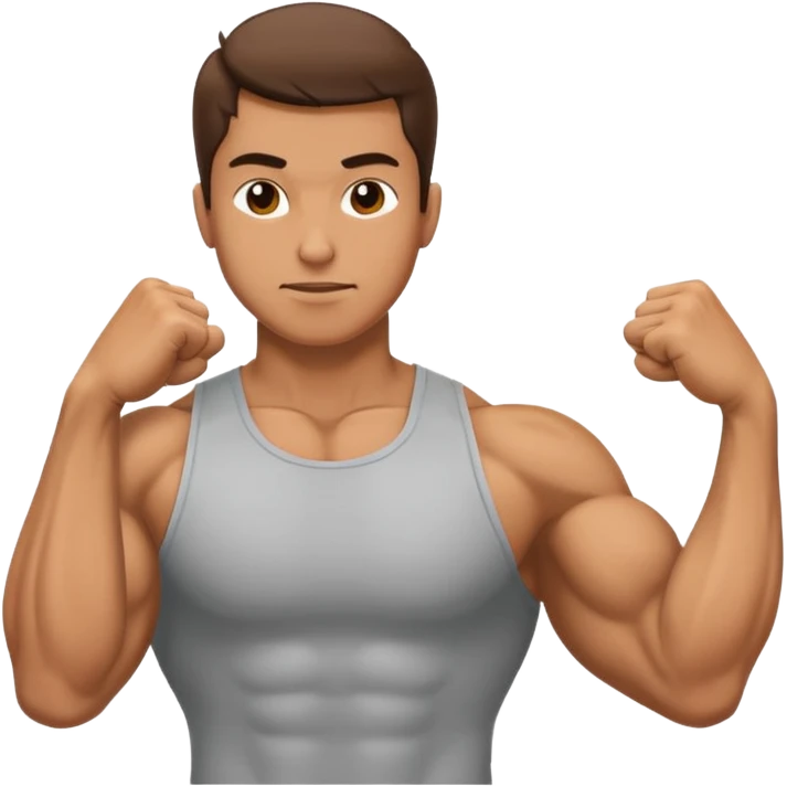 men who is flexing his triceps emoji