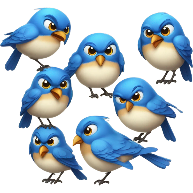 Angry birds the blues emoji