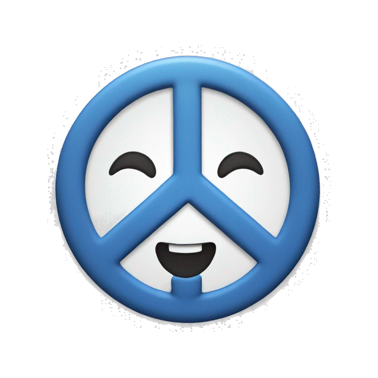Smiling face with peace sign emoji
