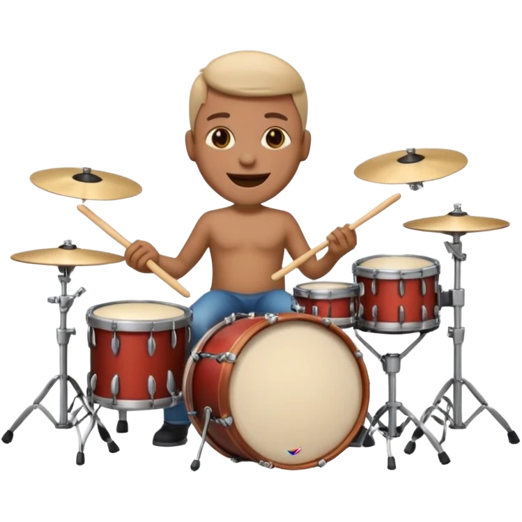 emoji person drummer at drum kit emoji