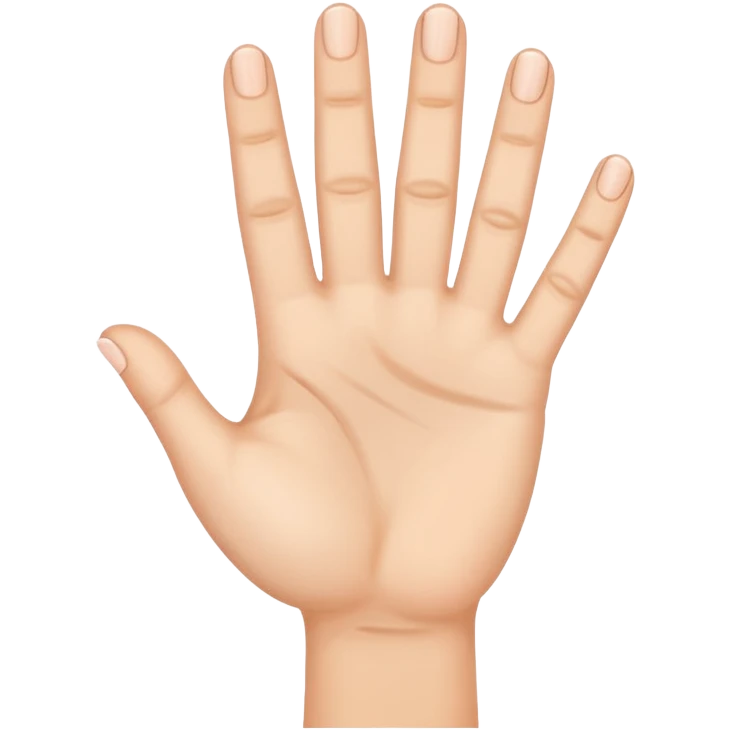 hand with four fingers up emoji
