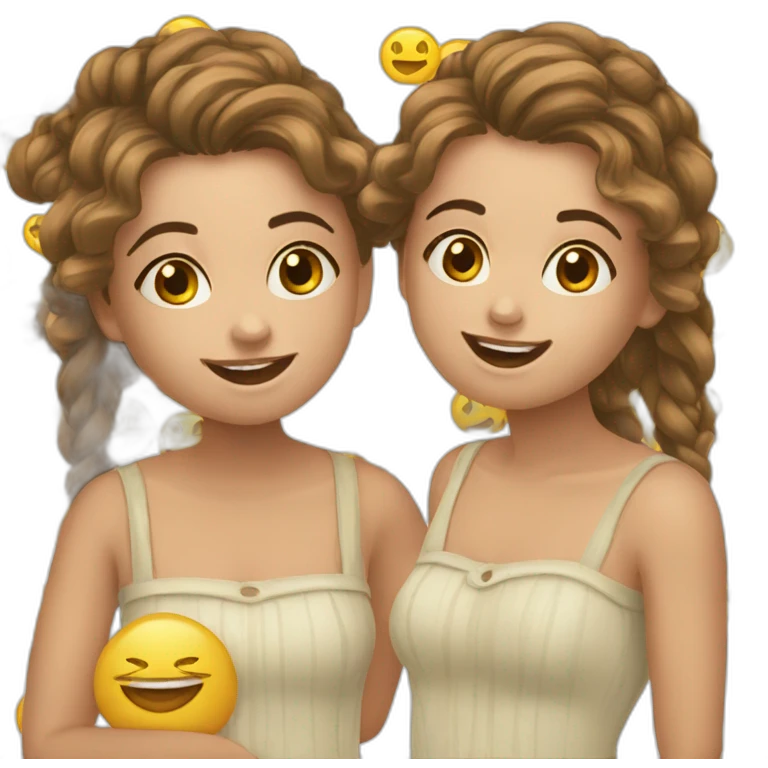 menina com cara de palhaço emoji