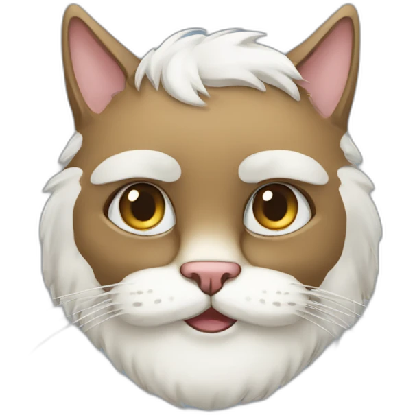 granpa cat with beard emoji