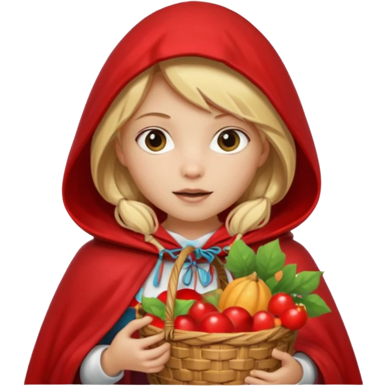 little red riding hood with blonde hair emoji