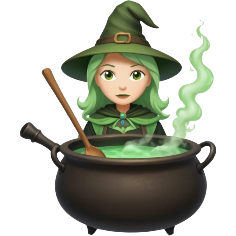green witch cooking potion emoji
