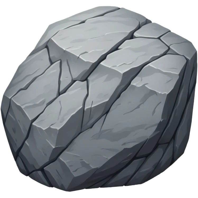A simple, natural stone or rock — grey, rough-textured, and irregularly shaped, symbolizing strength, stability, or nature. emoji
