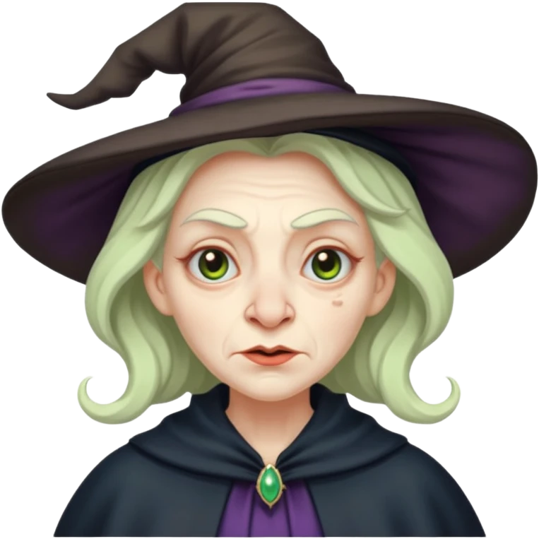 Ugly witch emoji