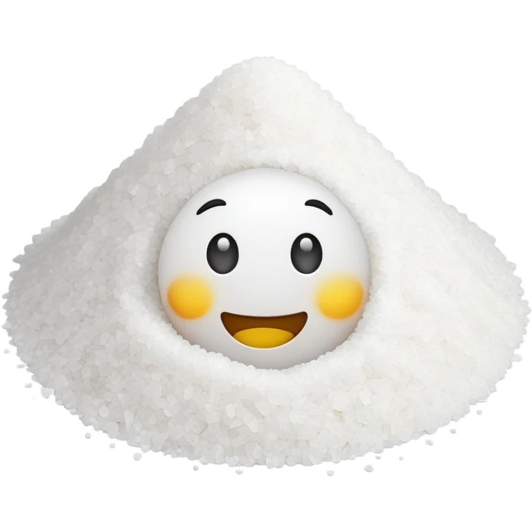 Happy emoji with a pile of salt emoji