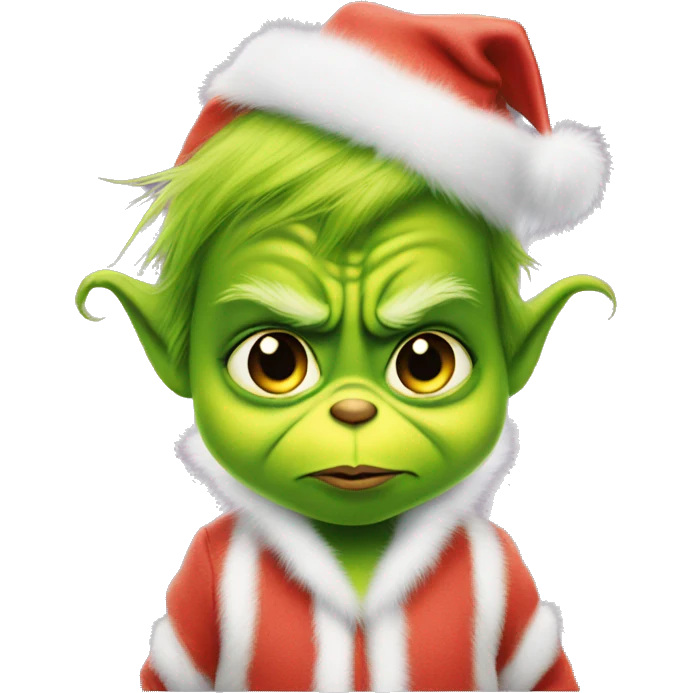 The grinch as a baby emoji