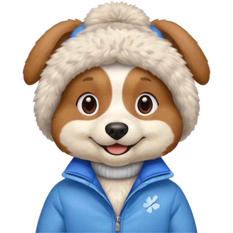 dog in winter outfit emoji