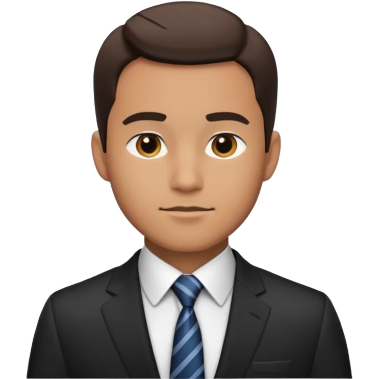 A service provider business man view side profile  emoji