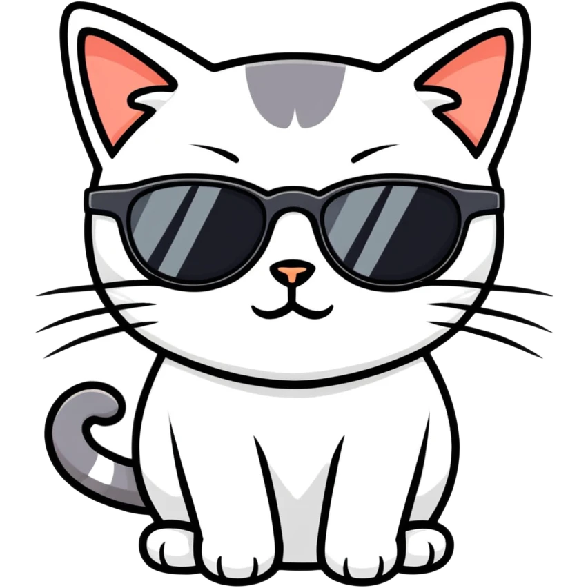 Cat with sunglasses emoji