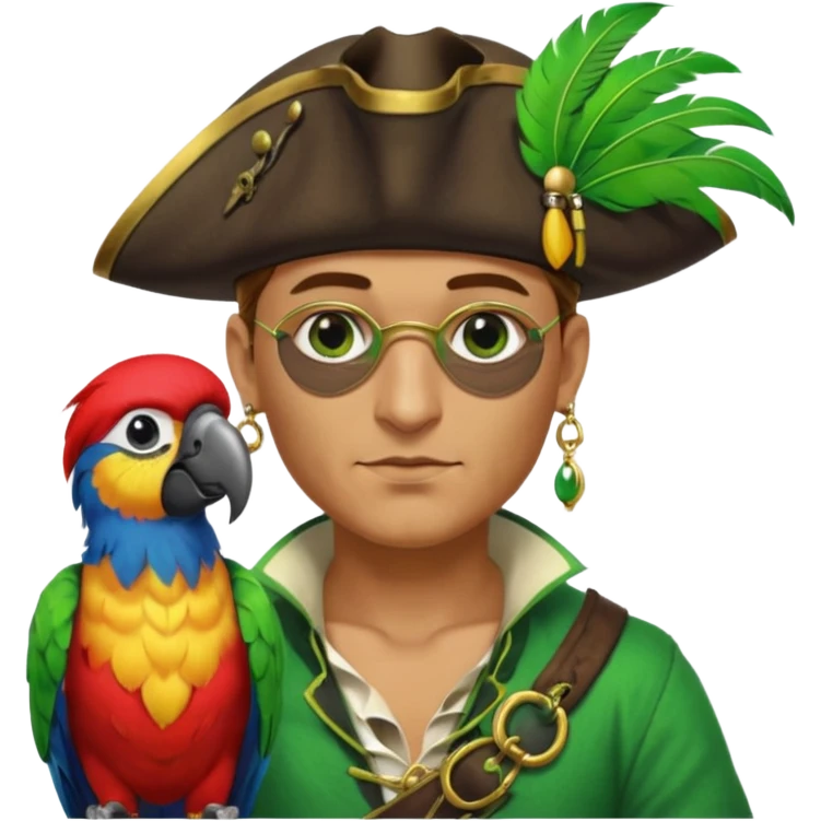 pirate and parrot emoji