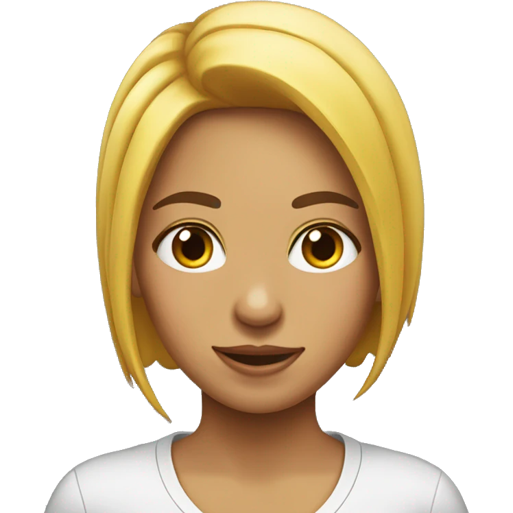 Chica pelirroja pelo largo y lacio emoji
