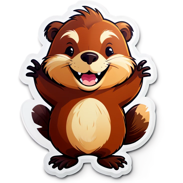 Happy beaver emoji