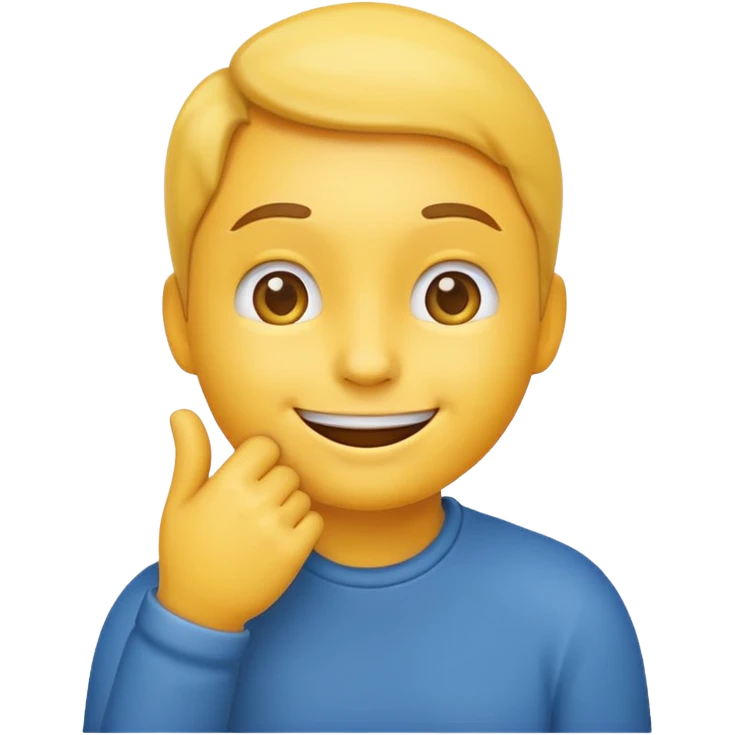 emoji smiling with one hand under chin emoji