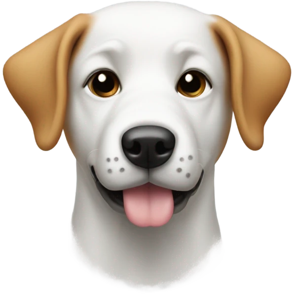 Dog with white powder on nose emoji
