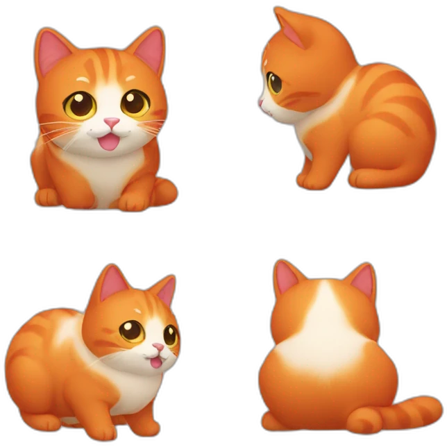 red cat mochi emoji