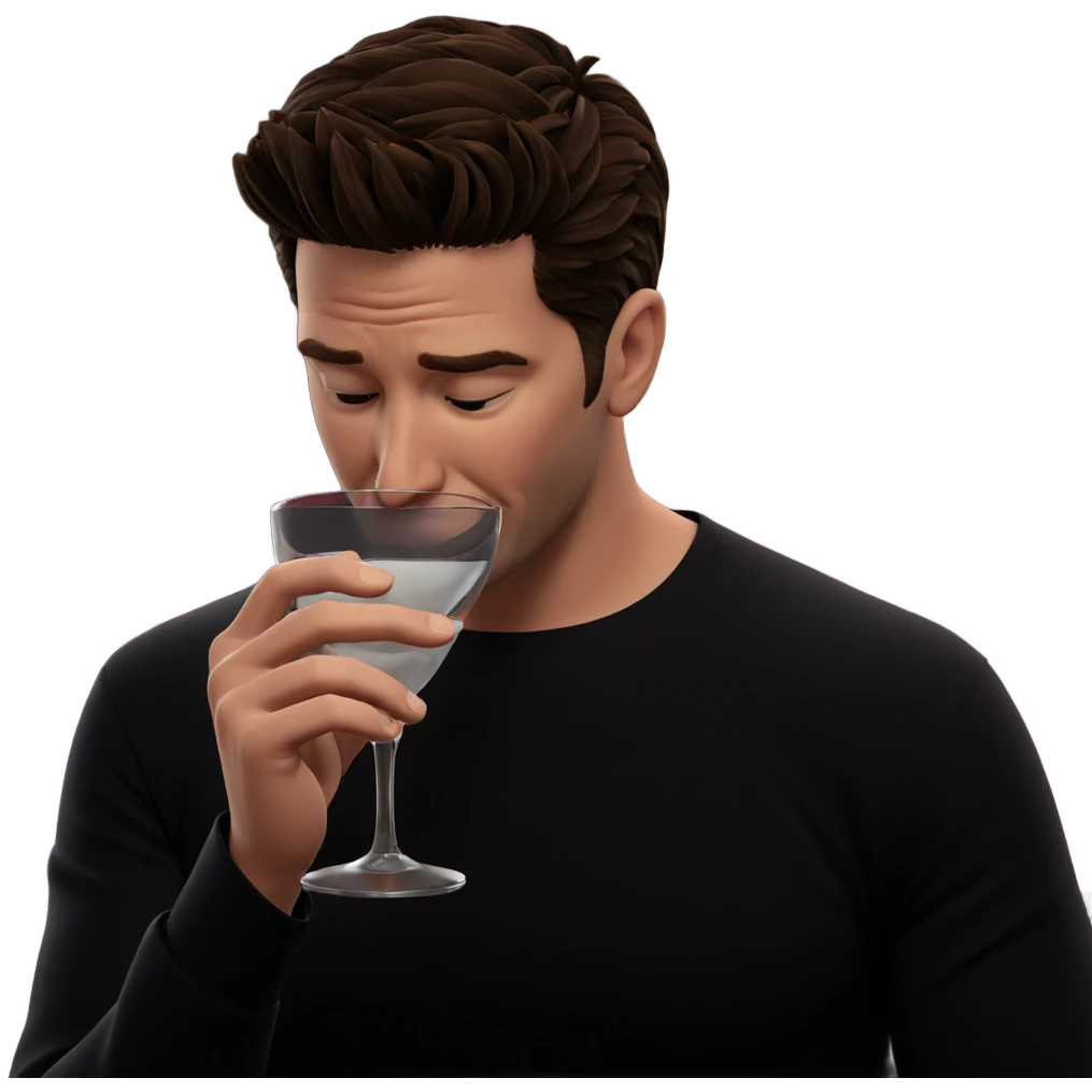 serene moment with a drink emoji