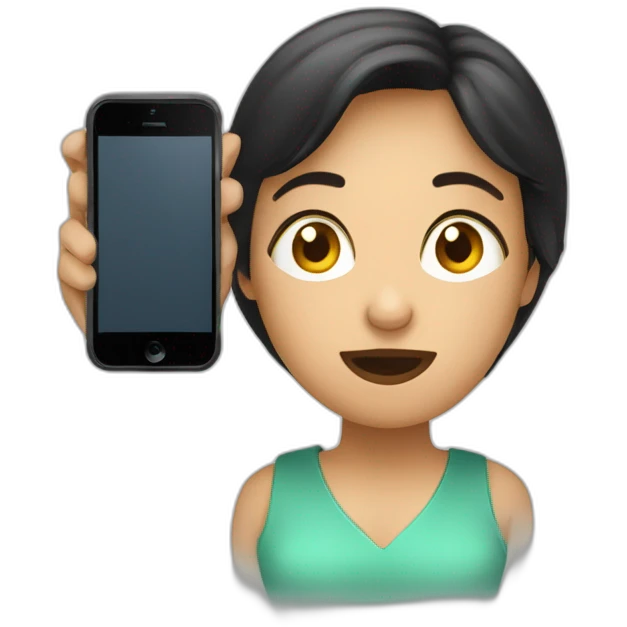 Femme qui ignore son mari pour un téléphone emoji