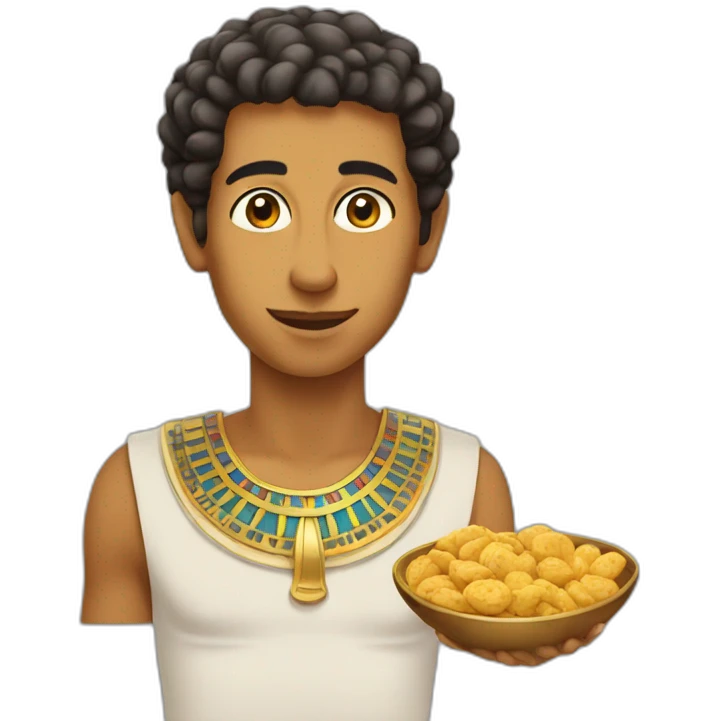 egyptian with snack emoji