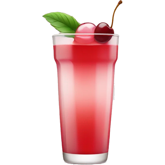 light red drink with cherry on top emoji