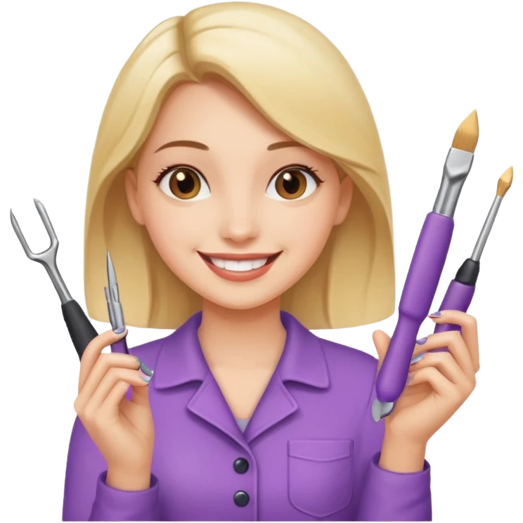 Girlwith nail tools  emoji