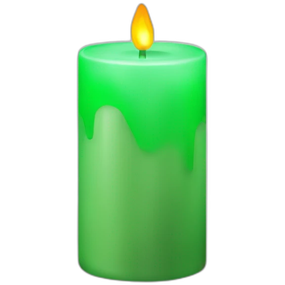 Green crypto candle emoji