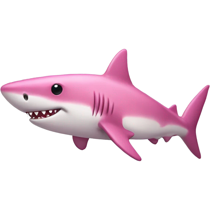 Pink shark emoji