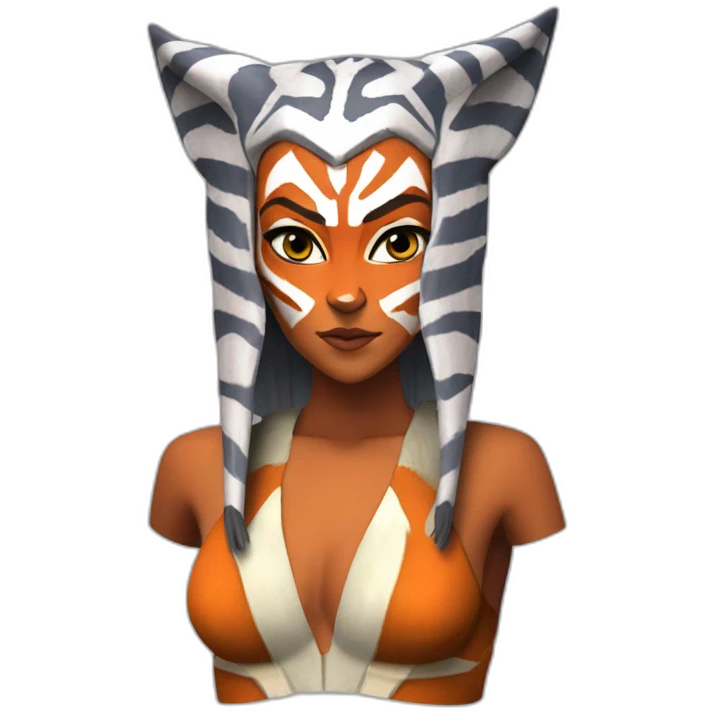 Sexy Ahsoka Tano (portrait, front facing) bikini (small horns) (clone wars season 7) emoji