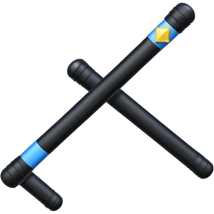 two police batons emoji