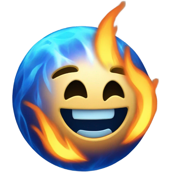 Softball blue flame emoji