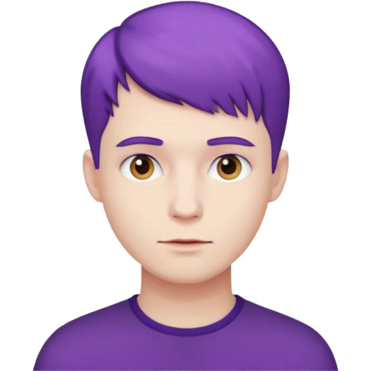 men with purple short hair emoji