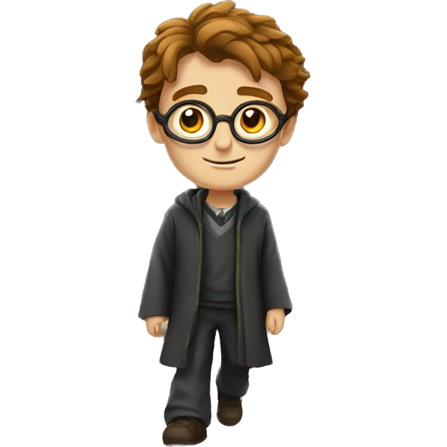 harry potter making a step downstairs emoji