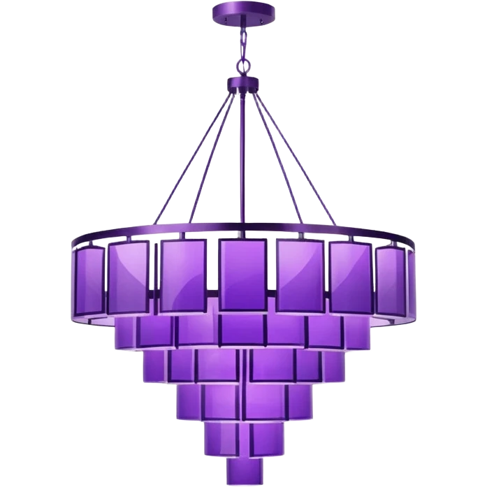 minimalist purple chandelier emoji
