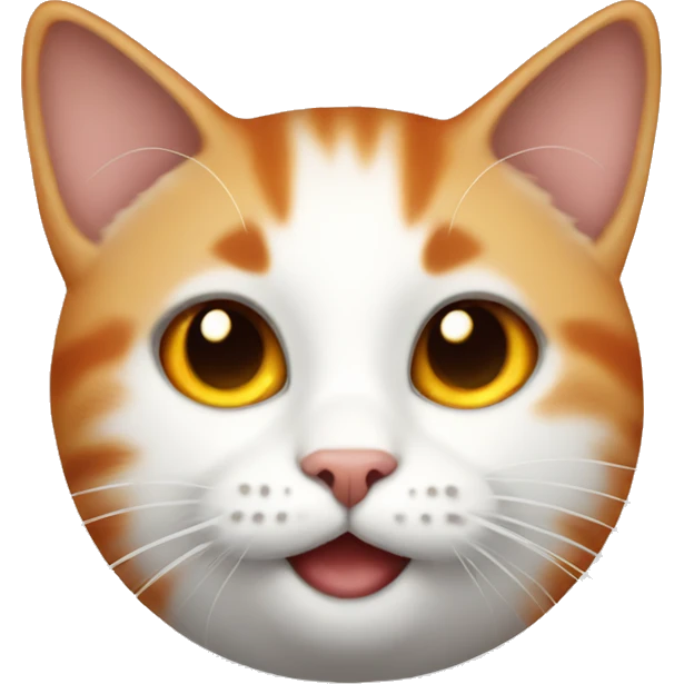 A small cat with orange  emoji