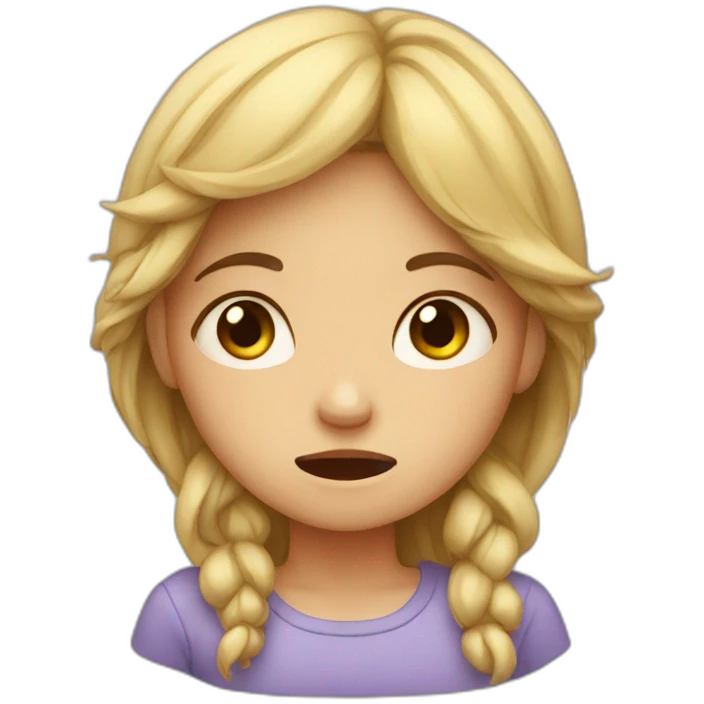 crying girl emoji
