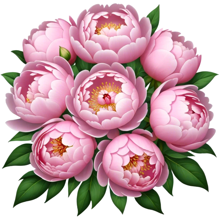 huge bouquet of light pink peonies emoji