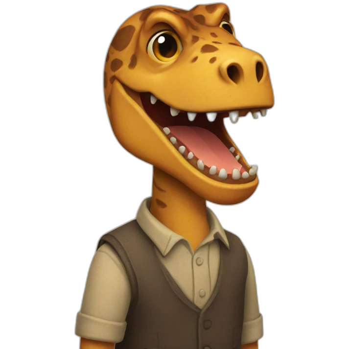 this is fine trex emoji