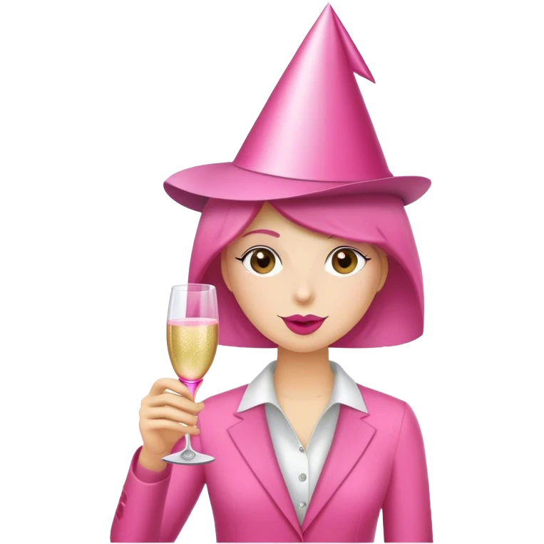Pink champagne  emoji