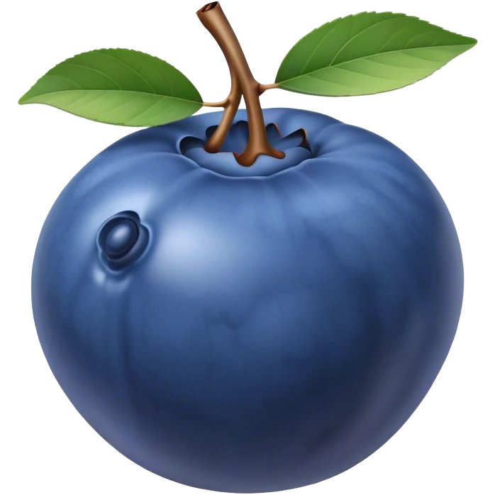 Create a simple 3D color illustration of a single blueberry, with realistic shading and texture emoji