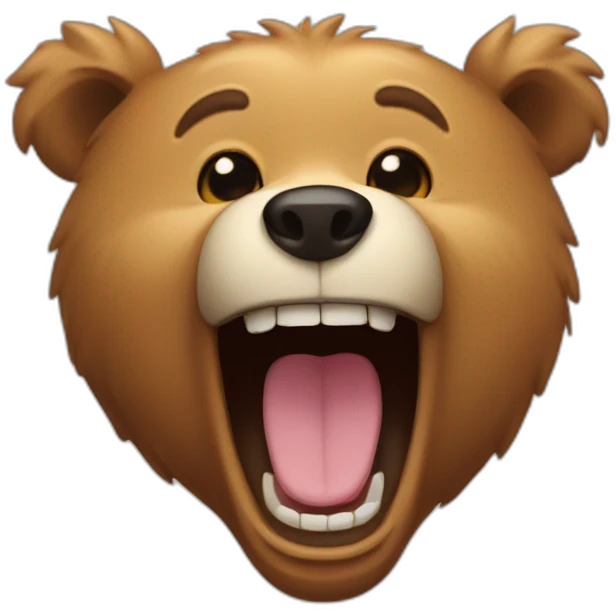 laughing out loud bear emoji