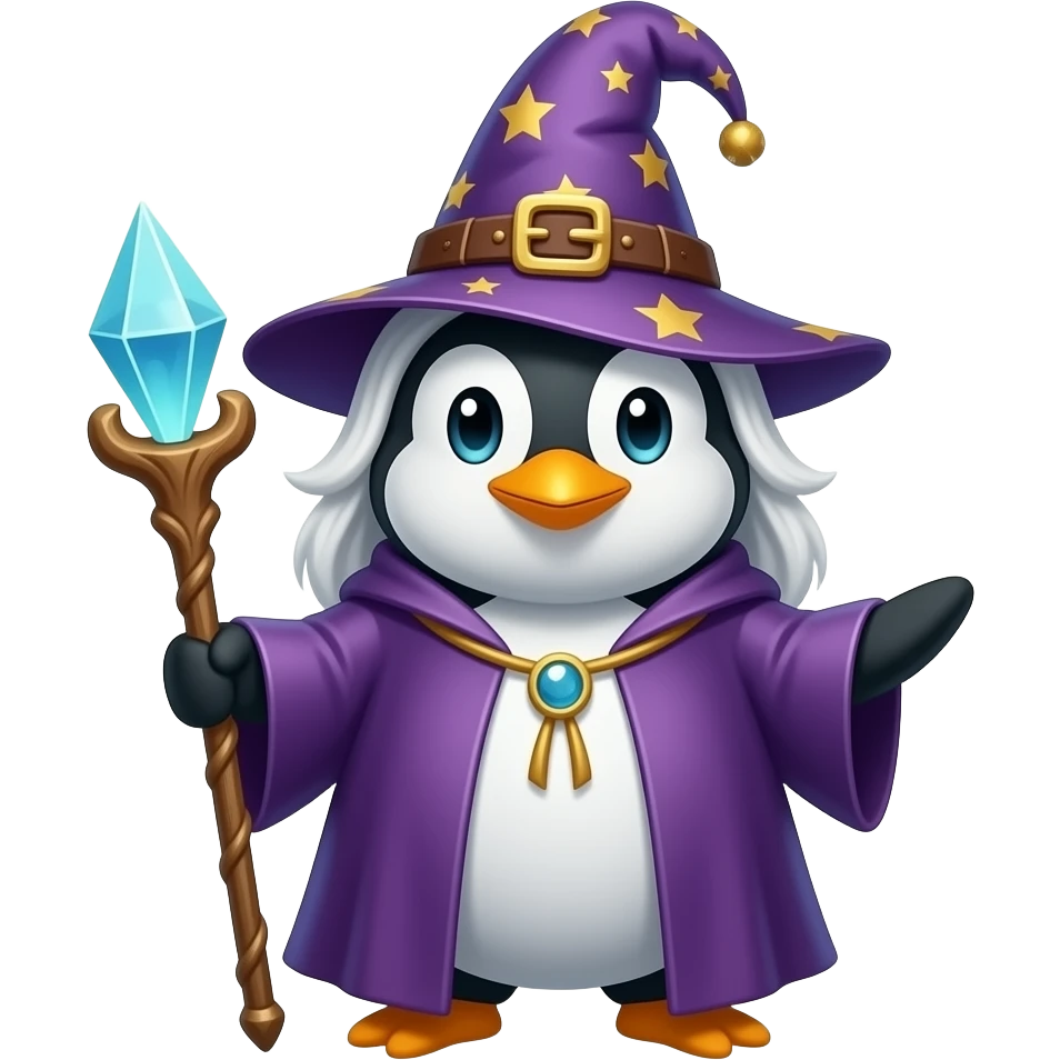 Penguin Wizard emoji